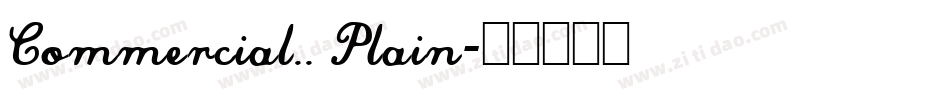 Commercial.. Plain字体转换